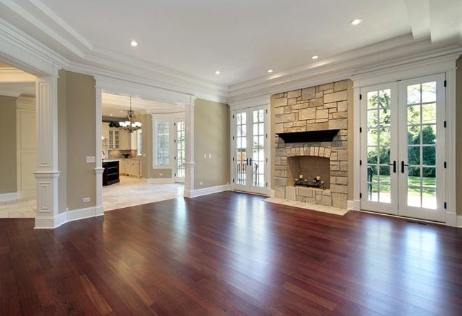 newly installed hardwood floors in modern home